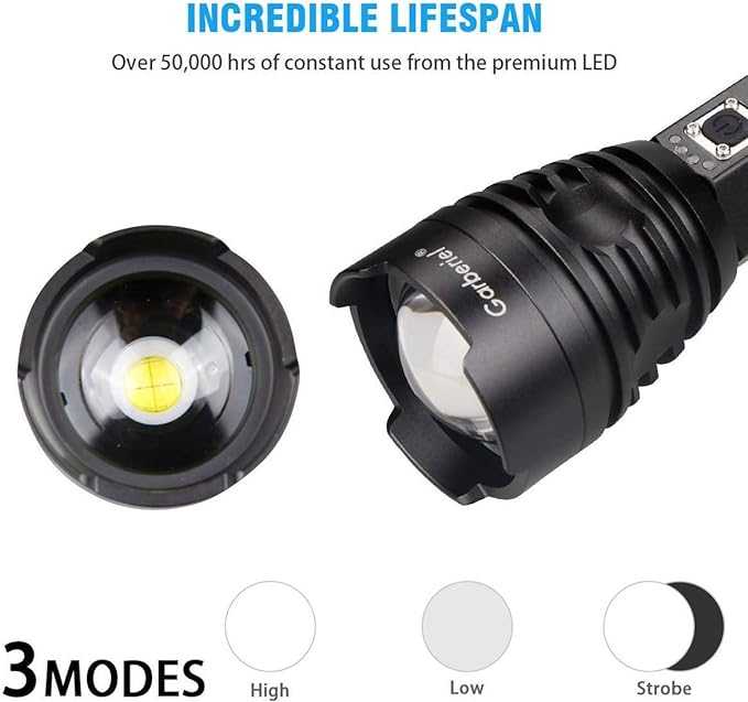 P90 LED Flashlight Rechargeable